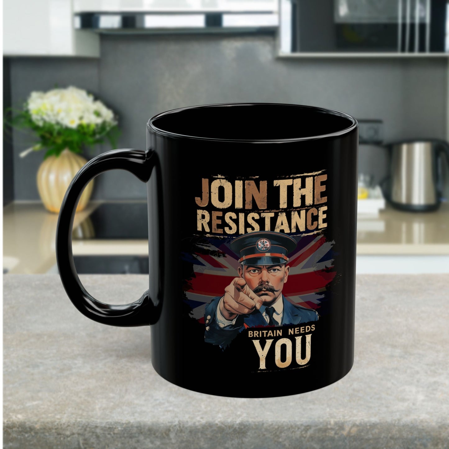 Join the Resistance | Call to Action | Black Ceramic Coffee Mug