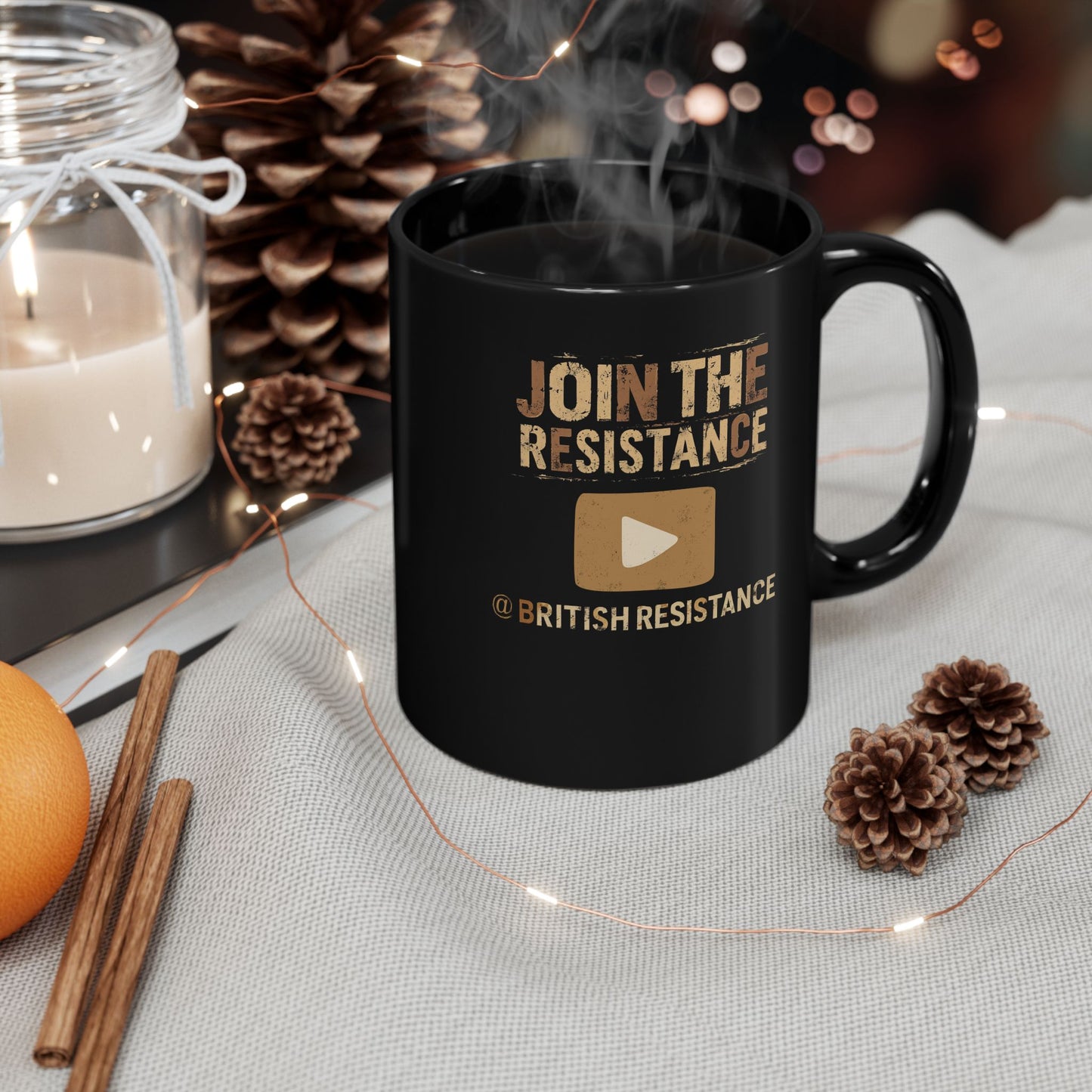 Join the Resistance | Call to Action | Black Ceramic Coffee Mug
