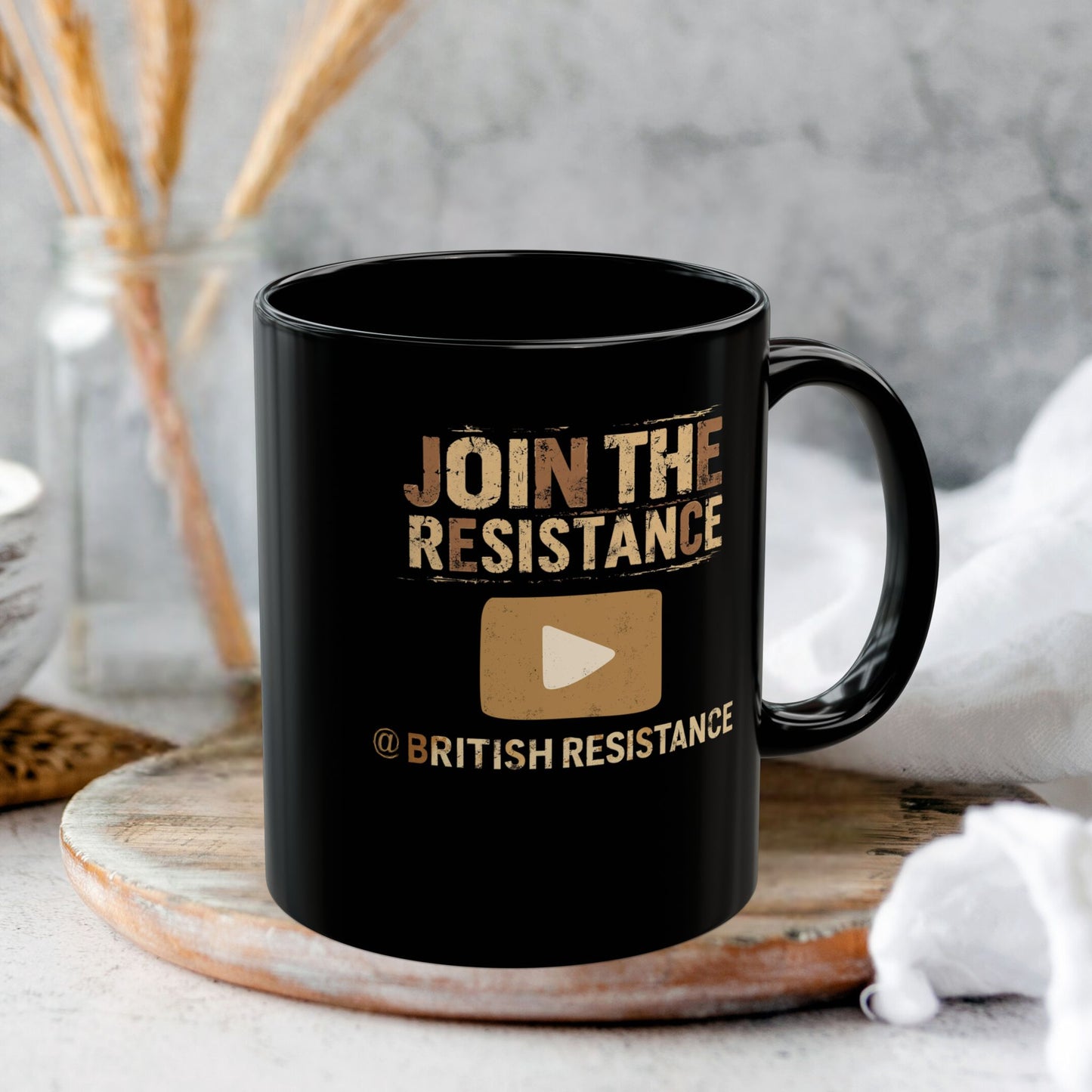 Join the Resistance | Call to Action | Black Ceramic Coffee Mug