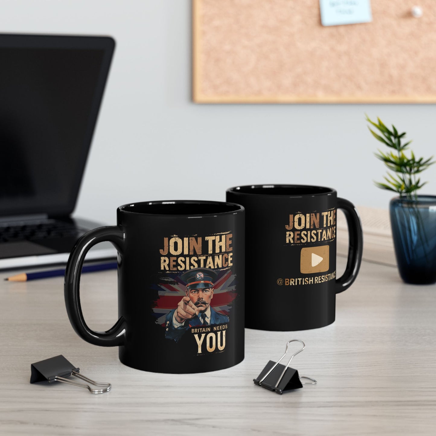 Join the Resistance | Call to Action | Black Ceramic Coffee Mug