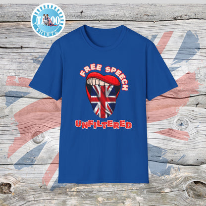 Free Speech Unfiltered British Politics T-shirt