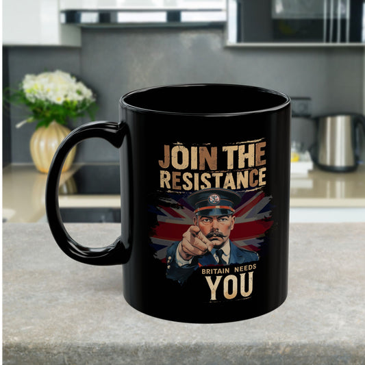 Join the Resistance | Call to Action | Black Ceramic Coffee Mug