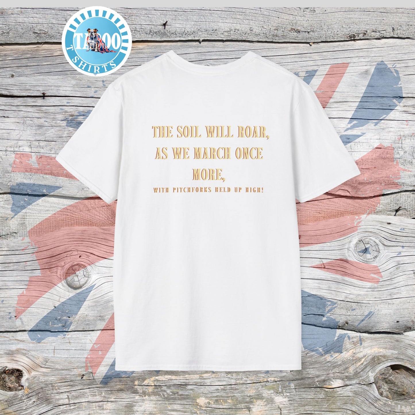 The Fields Will Rise  T-Shirt – The Tractor Jacks UK Farmers Statement Tee | Politics Fans