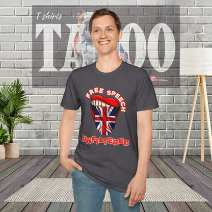 Free Speech Unfiltered British Politics T-shirt