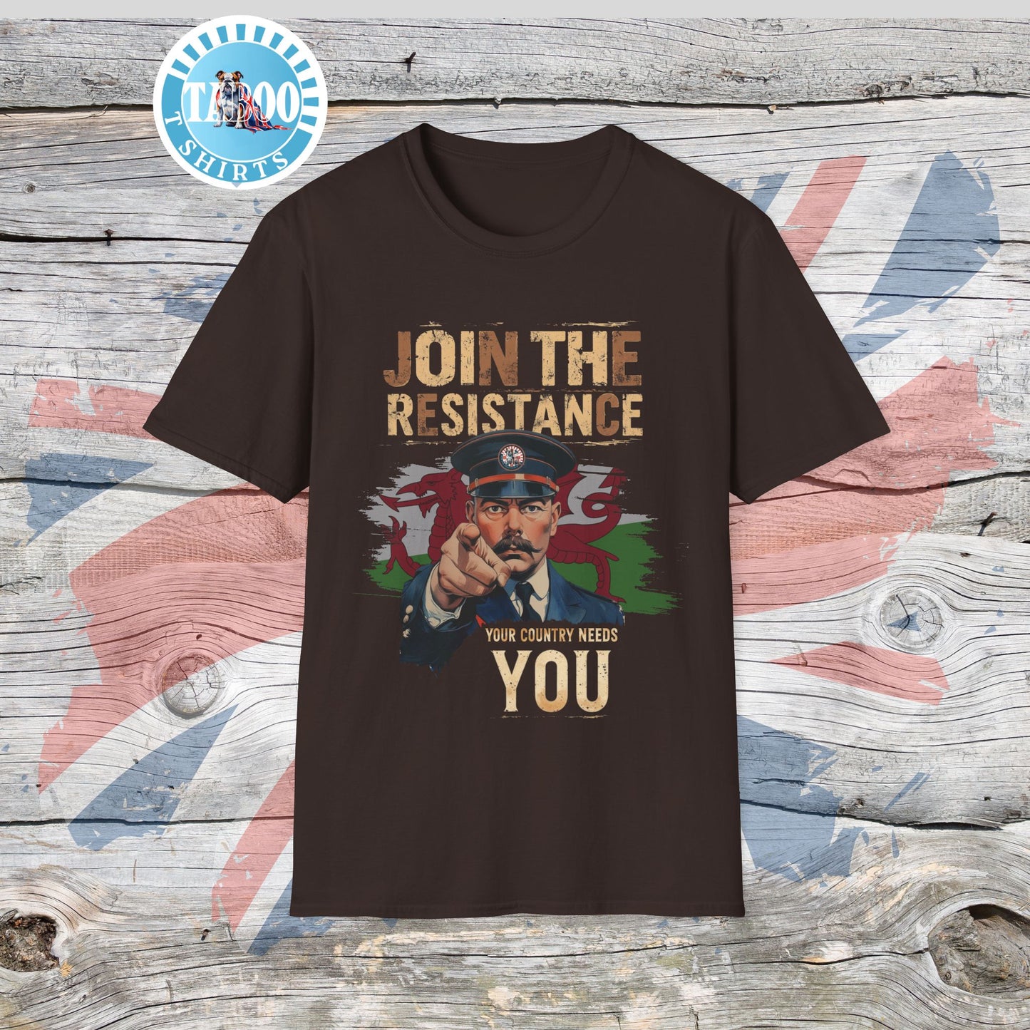 Join the Resistance T-Shirt – Rallying, "Wales" Patriotic Call To Action Shirt