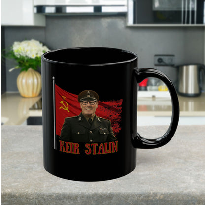 Keir Starlin | Prime Minister Sir Keir Starmer | Black Ceramic Coffee Mug