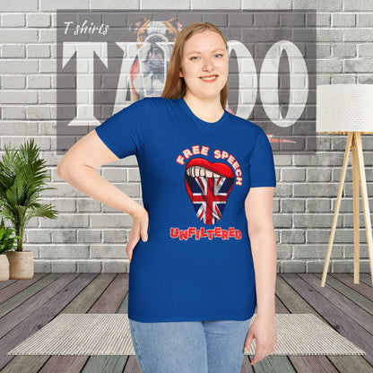 Free Speech Unfiltered British Politics T-shirt
