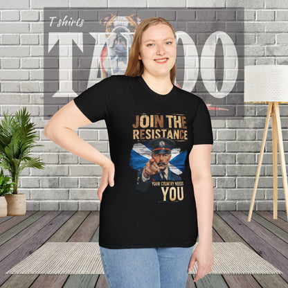 Join the Resistance T-Shirt – "Scotland" Rallying, Patriotic Call To Action Shirt