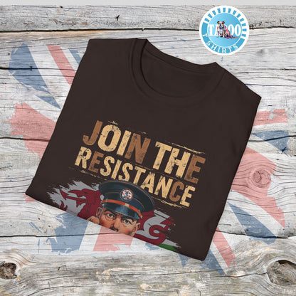 Join the Resistance T-Shirt – Rallying, "Wales" Patriotic Call To Action Shirt