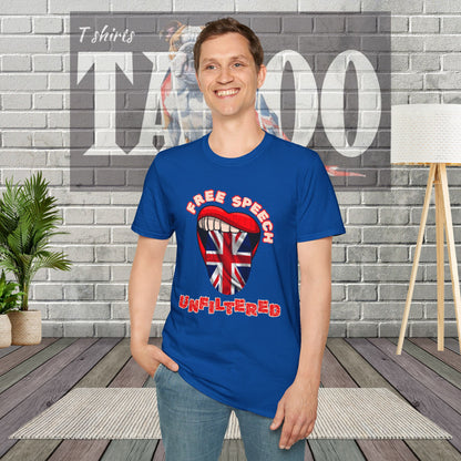Free Speech Unfiltered British Politics T-shirt