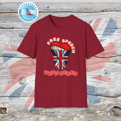 Free Speech Unfiltered British Politics T-shirt