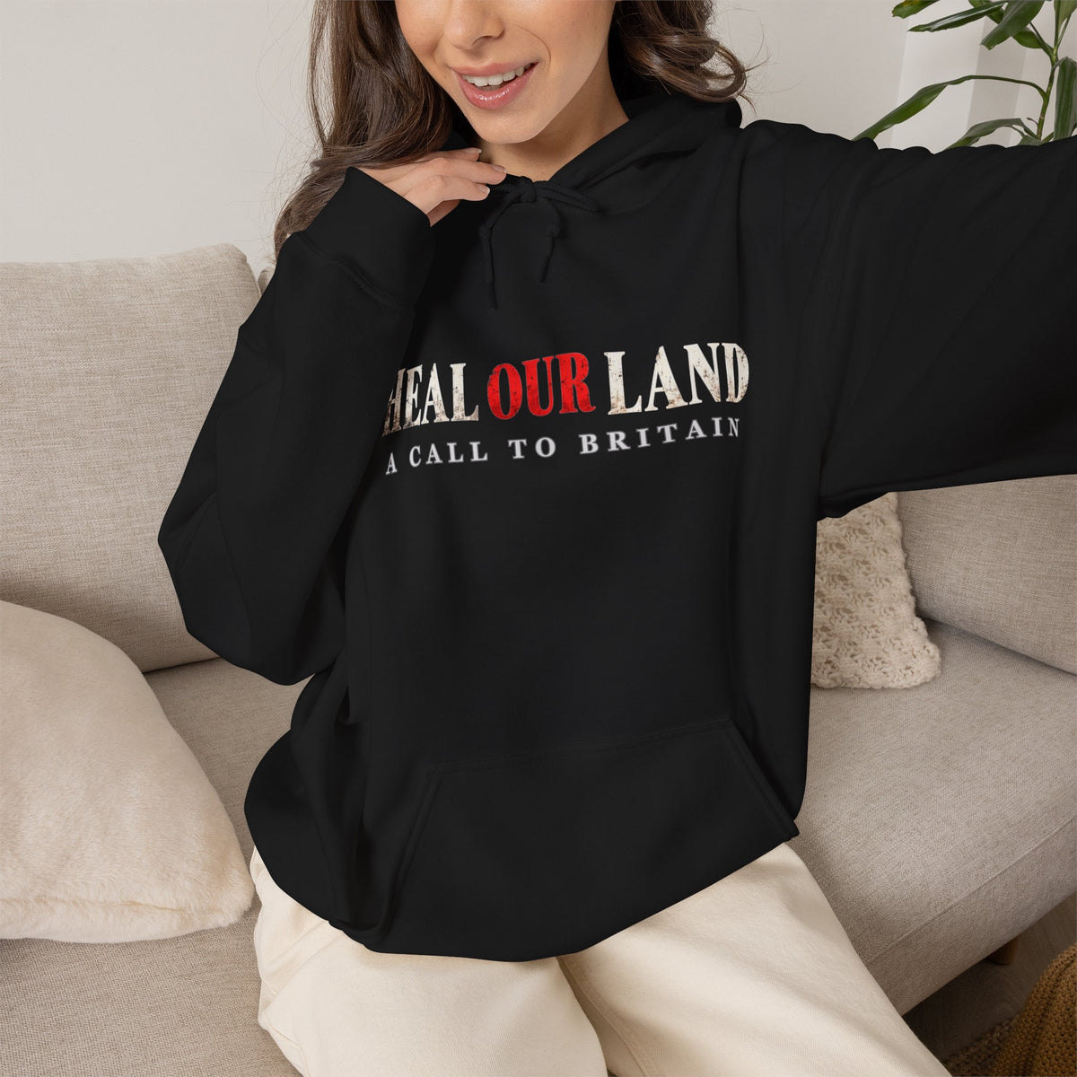 HEAL OUR LAND | 2 CHRONICLES 7:14 | Christian Patriotic Black Hoodie