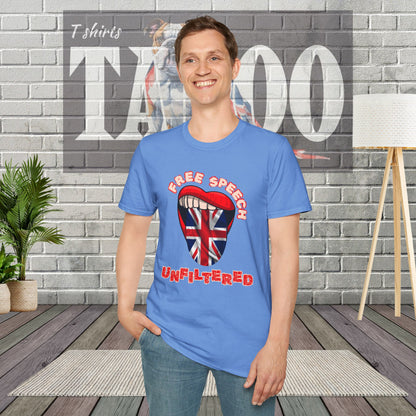 Free Speech Unfiltered British Politics T-shirt