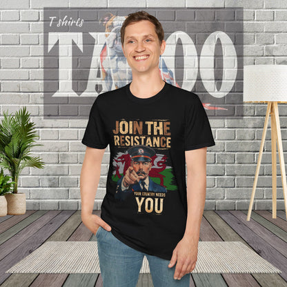 Join the Resistance T-Shirt – Rallying, "Wales" Patriotic Call To Action Shirt