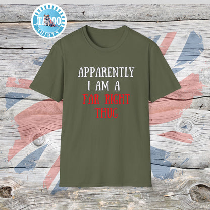 "Far Right Thug" Political T-Shirt – Tee for UK Politics Fans