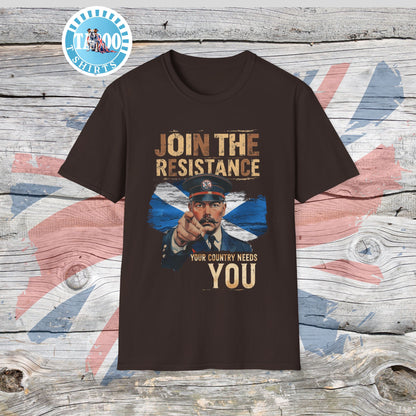 Join the Resistance T-Shirt – "Scotland" Rallying, Patriotic Call To Action Shirt
