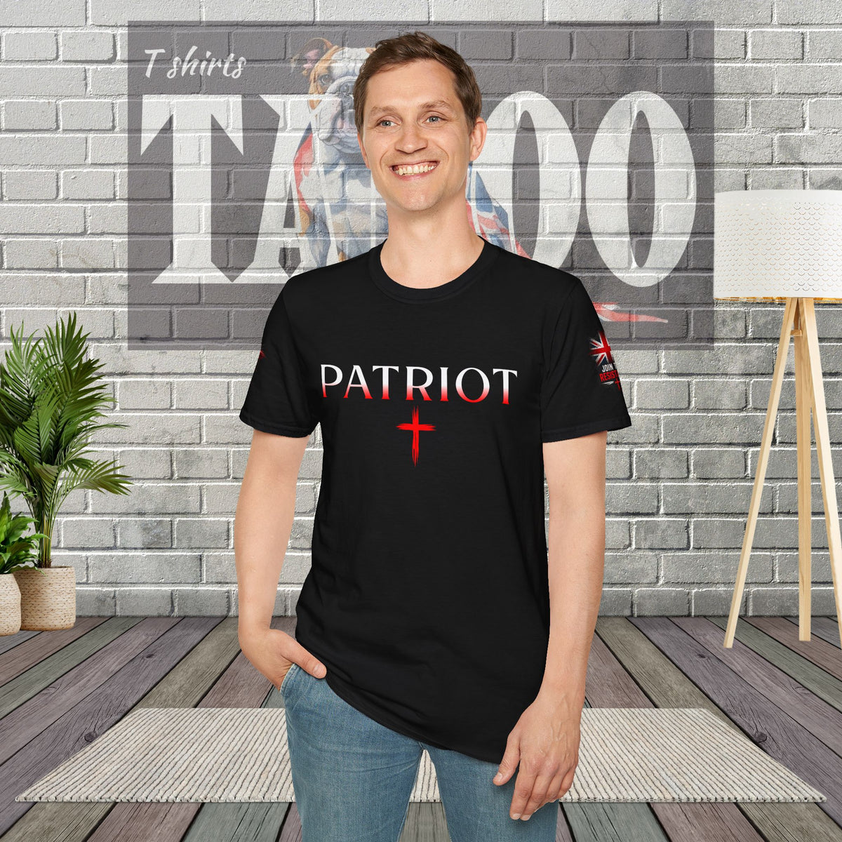 PATRIOT | White and Red T-Shirt