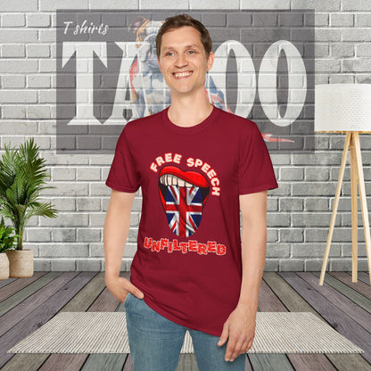 Free Speech Unfiltered British Politics T-shirt
