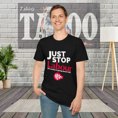 Just Stop Labour" Political T-Shirt – Reform UK Statement Tee for UK Politics Fans