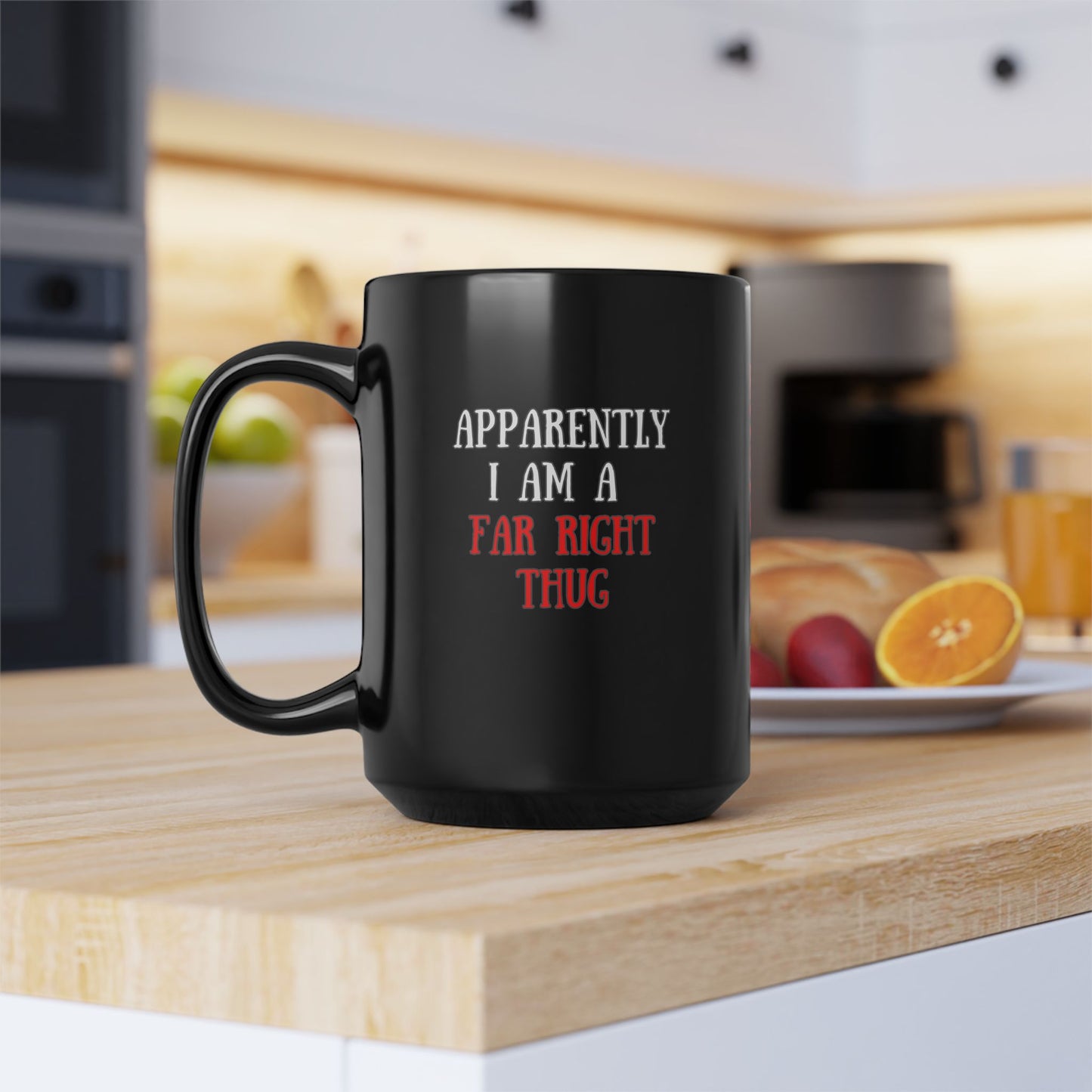 "Far Right Thug" Political Ceramic Coffee Mug – UK Politics Fans