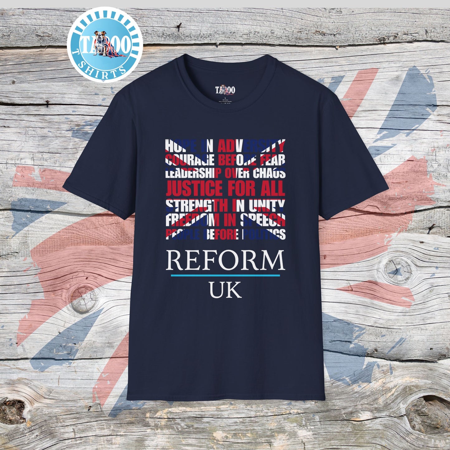 Reform UK Union Jack Politics T-Shirt
