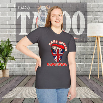 Free Speech Unfiltered British Politics T-shirt
