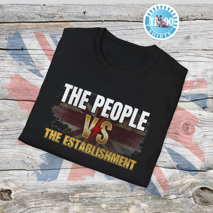 The People vs The Establishment T-Shirt | Reform UK Supporter Tee