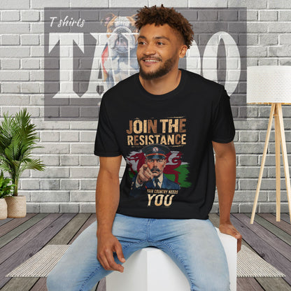 Join the Resistance T-Shirt – Rallying, "Wales" Patriotic Call To Action Shirt