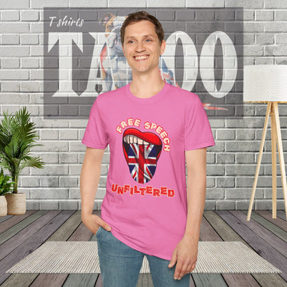Free Speech Unfiltered British Politics T-shirt