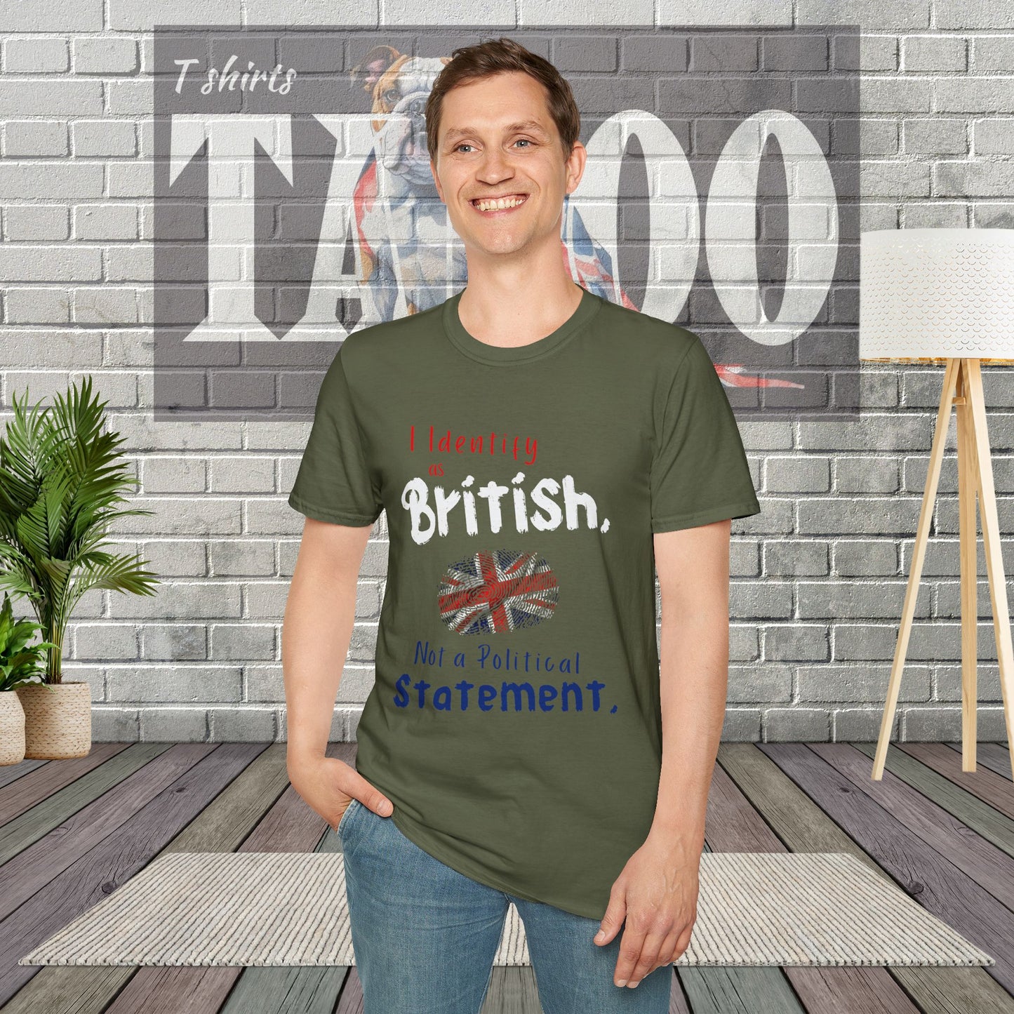 I Identify as British. Not a Political Statement. T-shirt