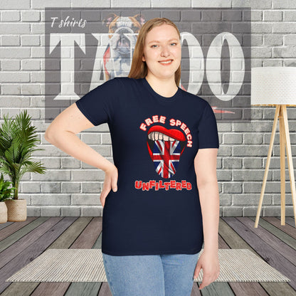 Free Speech Unfiltered British Politics T-shirt