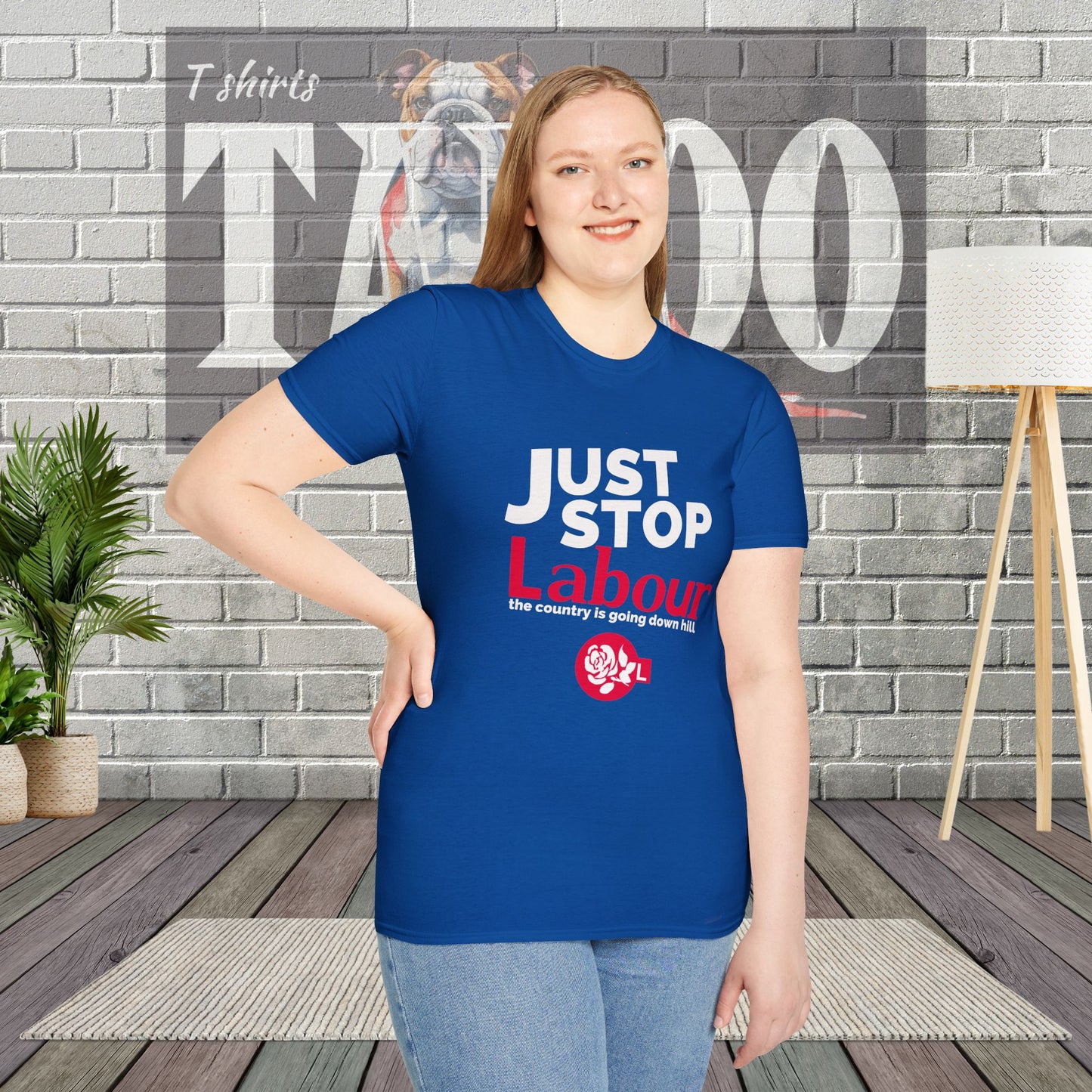 Just Stop Labour" Political T-Shirt – Reform UK Statement Tee for UK Politics Fans
