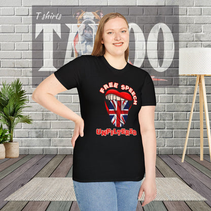 Free Speech Unfiltered British Politics T-shirt