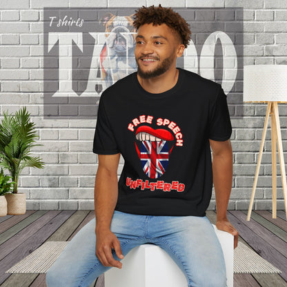 Free Speech Unfiltered British Politics T-shirt