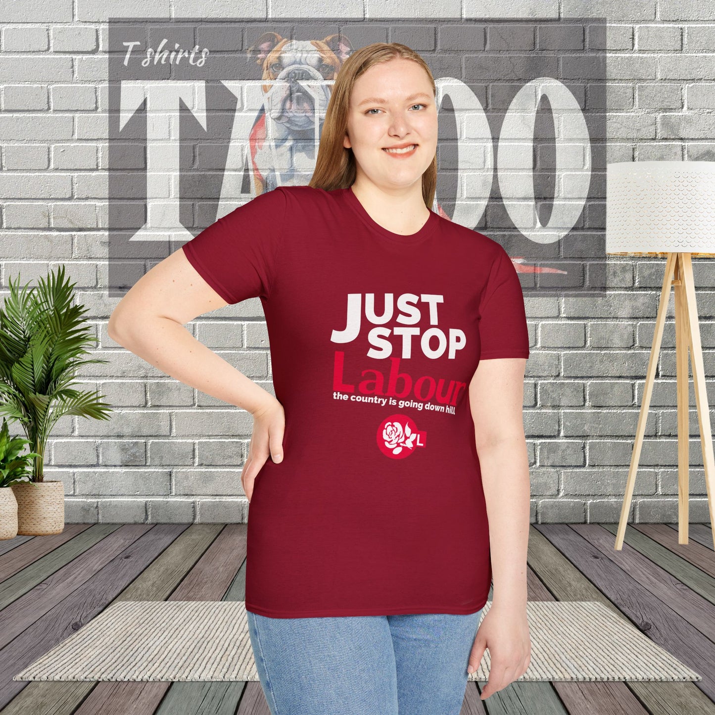 Just Stop Labour" Political T-Shirt – Reform UK Statement Tee for UK Politics Fans