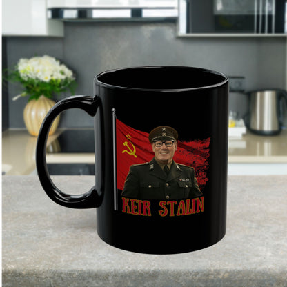 Keir Starlin | Prime Minister Sir Keir Starmer | Black Ceramic Coffee Mug