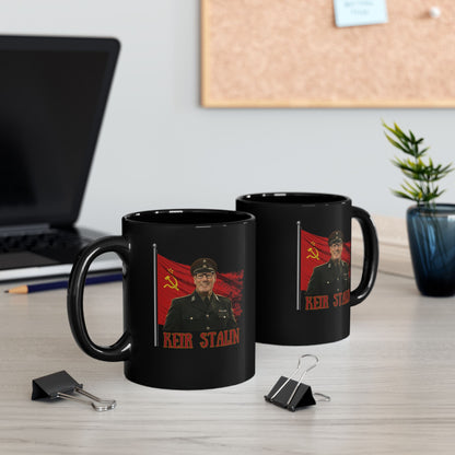 Keir Starlin | Prime Minister Sir Keir Starmer | Black Ceramic Coffee Mug