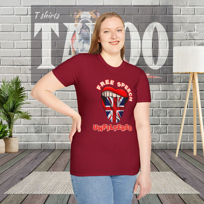 Free Speech Unfiltered British Politics T-shirt