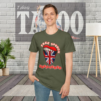 Free Speech Unfiltered British Politics T-shirt