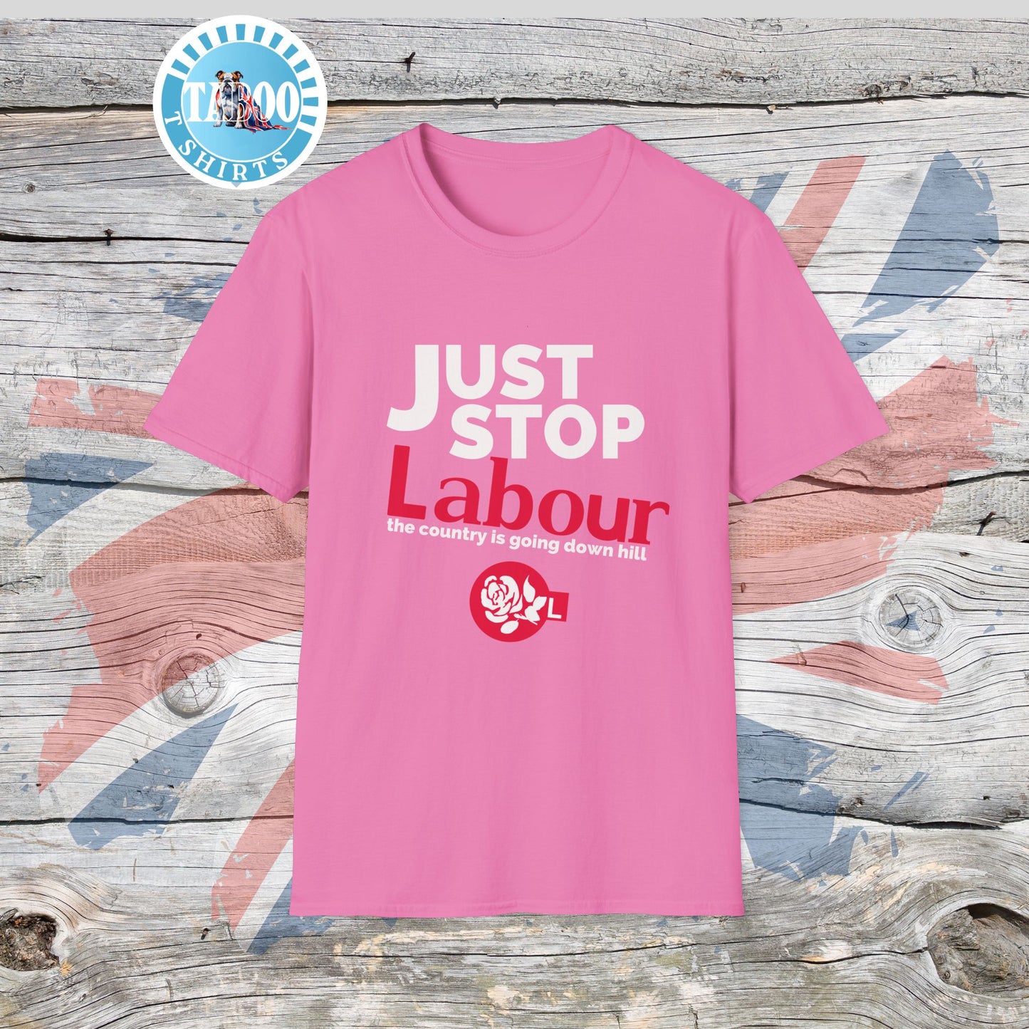 Just Stop Labour" Political T-Shirt – Reform UK Statement Tee for UK Politics Fans