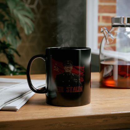 Keir Starlin | Prime Minister Sir Keir Starmer | Black Ceramic Coffee Mug