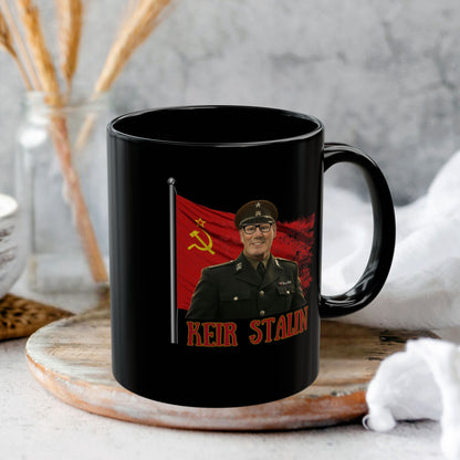 Keir Starlin | Prime Minister Sir Keir Starmer | Black Ceramic Coffee Mug