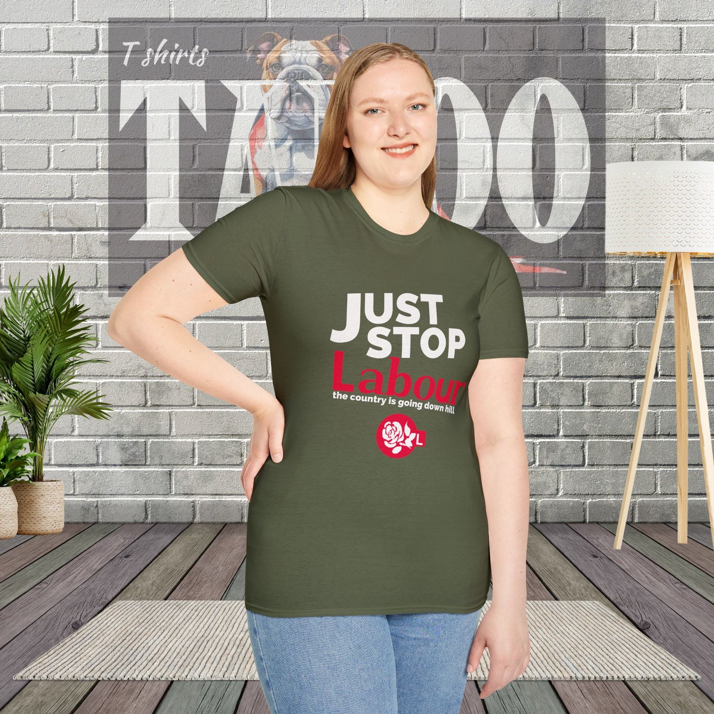 Just Stop Labour" Political T-Shirt – Reform UK Statement Tee for UK Politics Fans