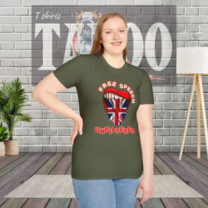 Free Speech Unfiltered British Politics T-shirt
