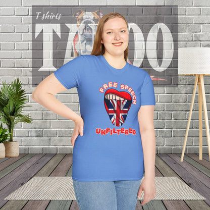 Free Speech Unfiltered British Politics T-shirt