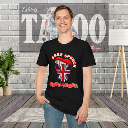 Free Speech Unfiltered British Politics T-shirt