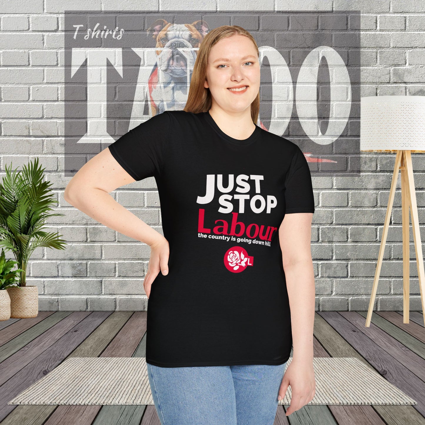 Just Stop Labour" Political T-Shirt – Reform UK Statement Tee for UK Politics Fans