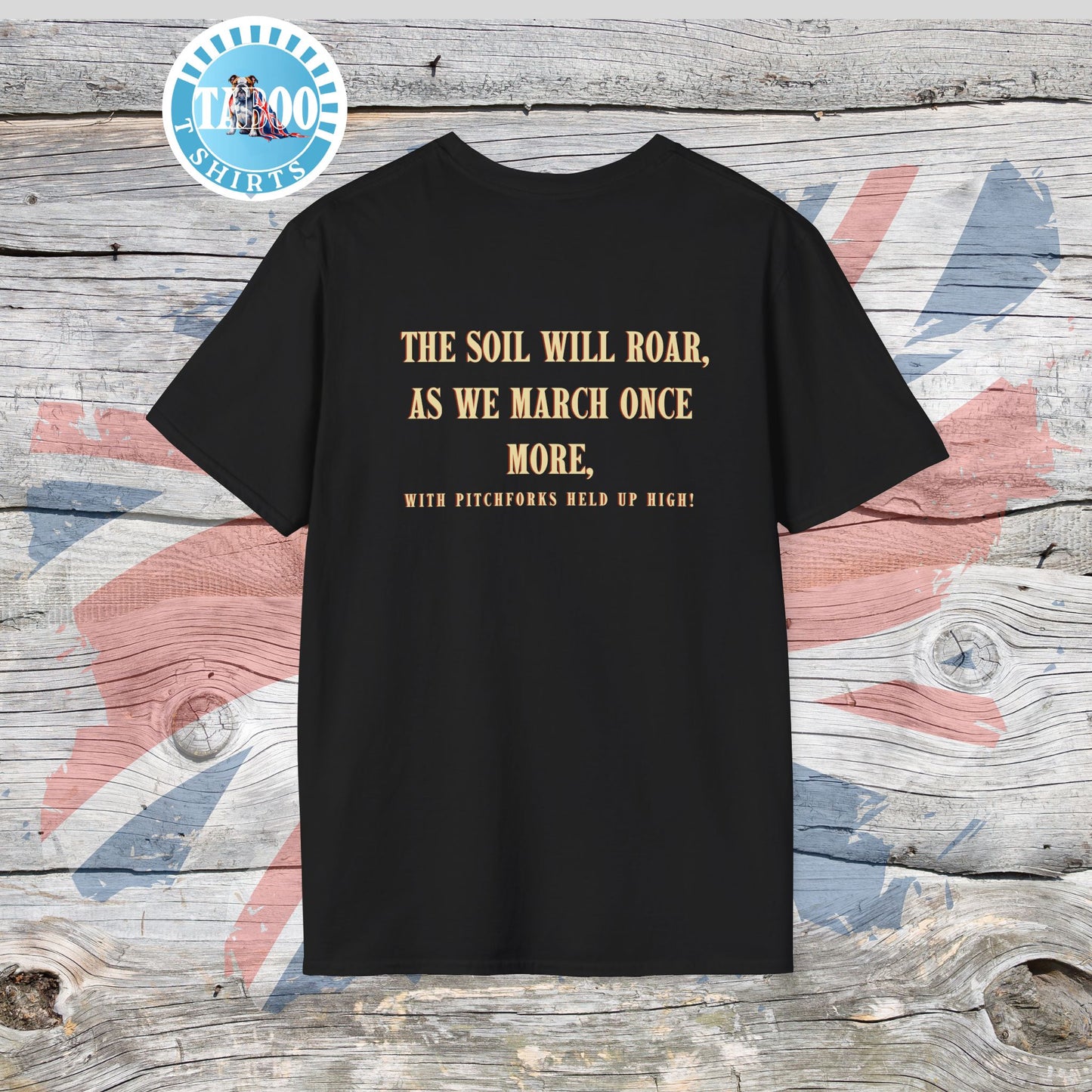 The Fields Will Rise  T-Shirt – The Tractor Jacks UK Farmers Statement Tee | Politics Fans