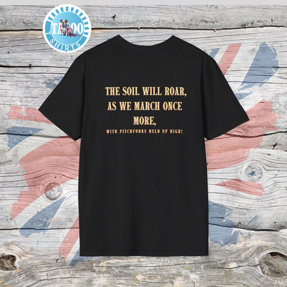 The Fields Will Rise  T-Shirt – The Tractor Jacks UK Farmers Statement Tee | Politics Fans