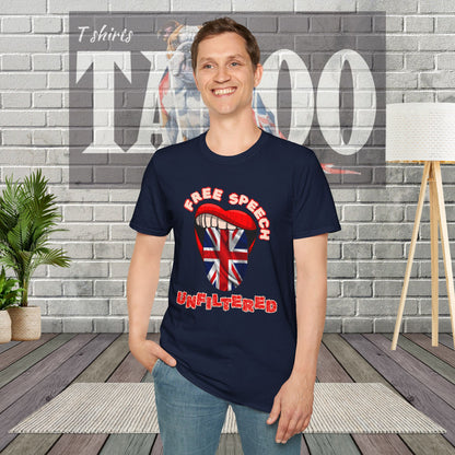 Free Speech Unfiltered British Politics T-shirt